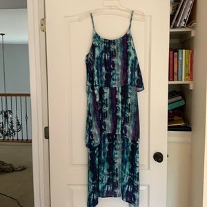 EUC Mossimo Blue & Purple Tiered Maxi 👗
